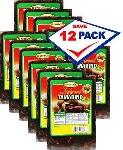 Tamarind Pulp Sugar Free with Seeds 15.5 oz Pack of 12